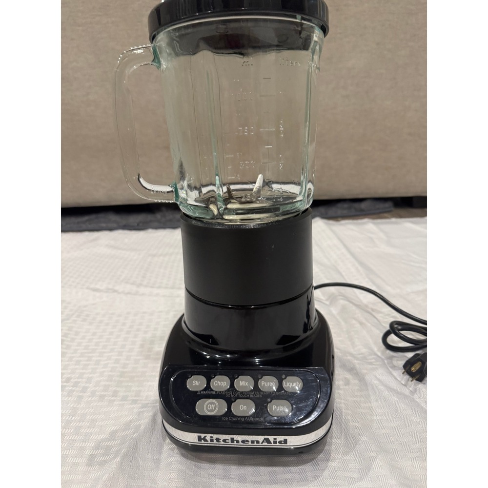KitchenAid Ultra Power Blender KSB50B Black‎ 5-Speed Glass Jar Good Condition
